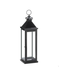 LARGE GLOSSY BLACK LANTERN