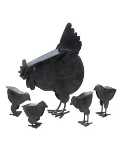 HEN WITH CHICKS SCULPTURE